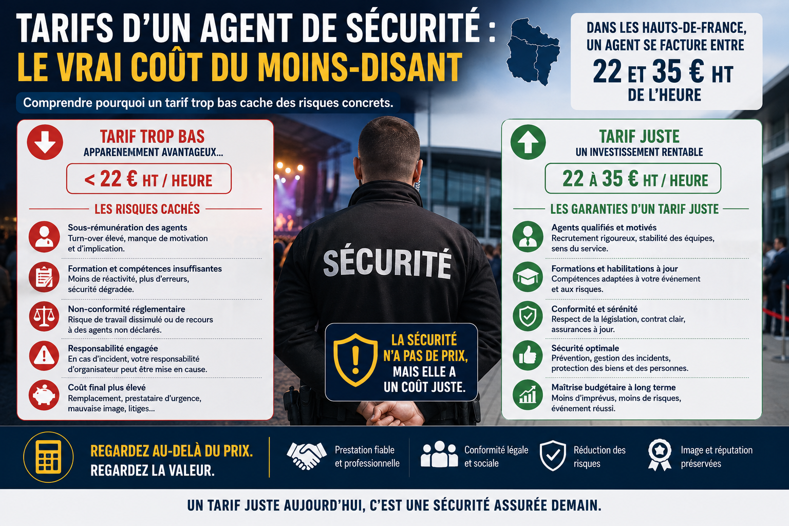 Tarifs d'un agent de securite : le vrai cout du moins-disant